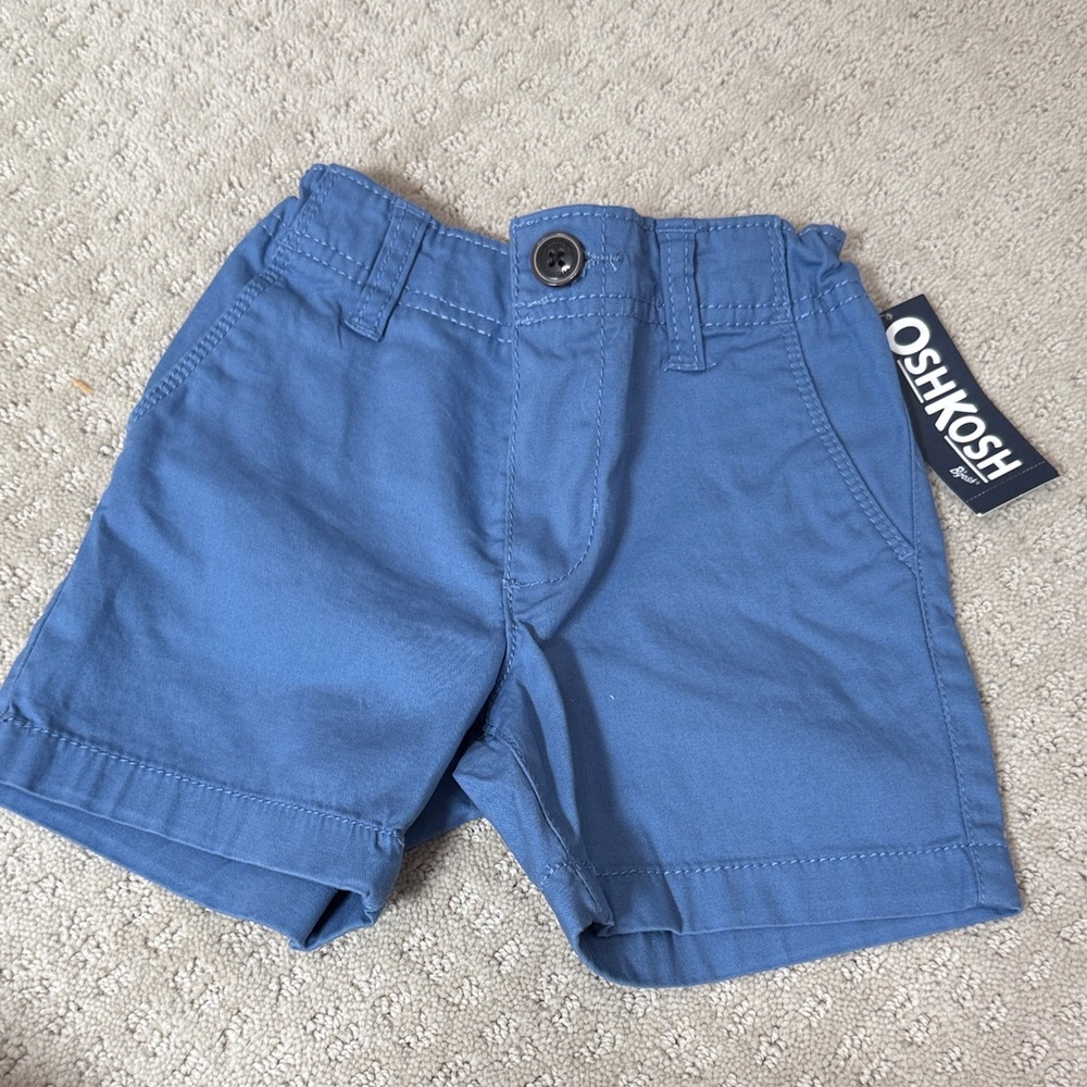 OshKosh B'gosh Slate Blue Pull-On Cotton Shorts